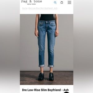 Rag & Bone Low Rise Jeans